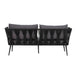 Pavone Sofa Sort Metal